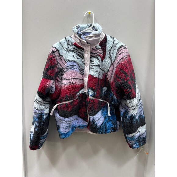 Free People Jackets & Blazers - Free People Movement Hit The Slopes Printed Fleece Jacket in Twilight Forest XS
